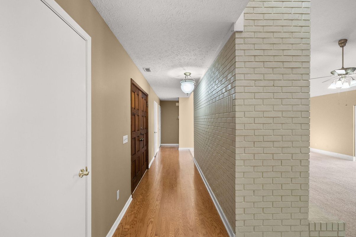 Interior, Stone Walls, Wood Texture Flooring