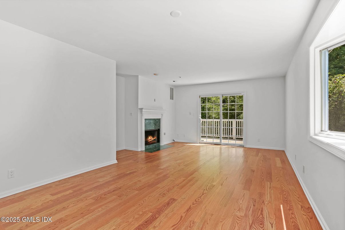 Empty room, Fireplace, Interior, Wood Texture Flooring