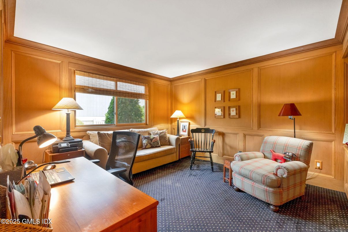 Home Office, Interior, Wooden Walls