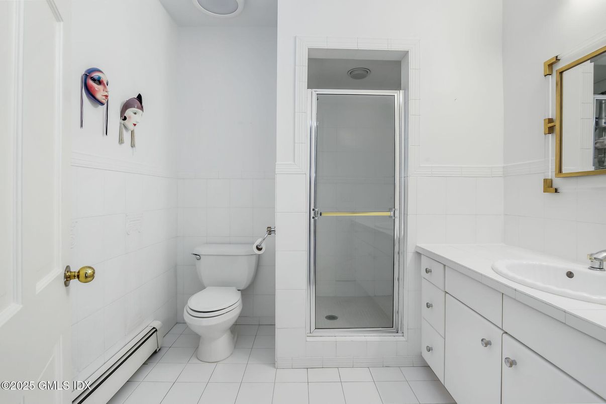Bathroom, Glass Shower, Interior, Tile Countertops