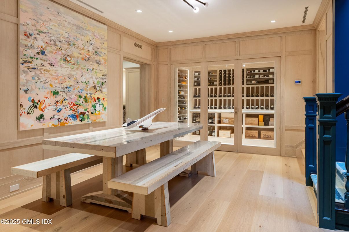 Interior, Recessed Lighting, Wood Texture Flooring, Wooden Walls