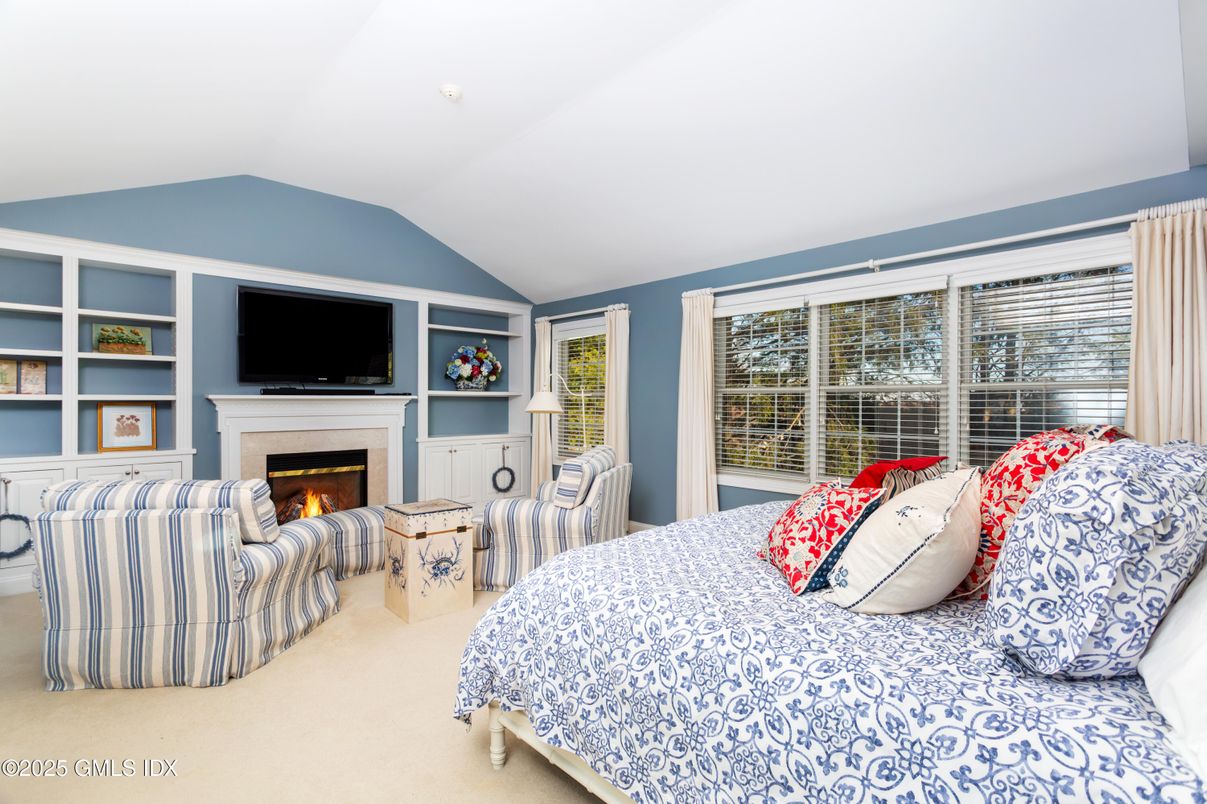 Bedroom, Fireplace, Interior