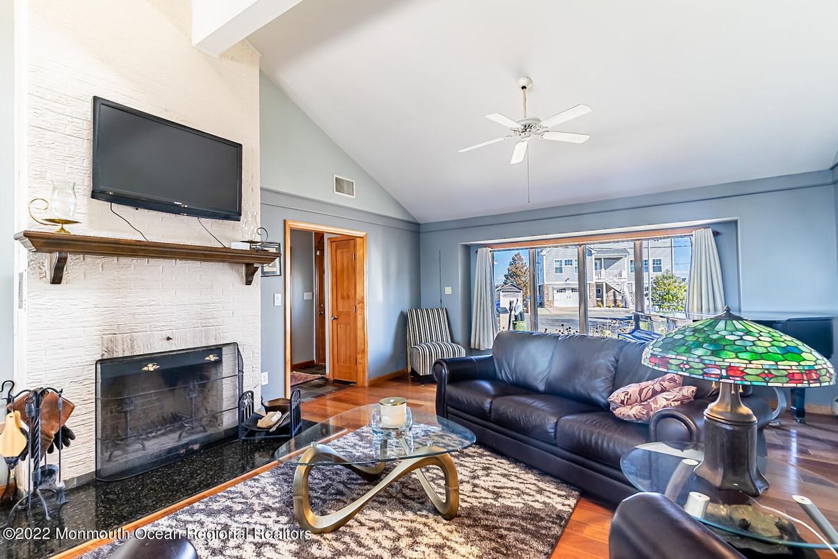 Fireplace, Interior, Living room, Stone Walls, Wood Texture Flooring