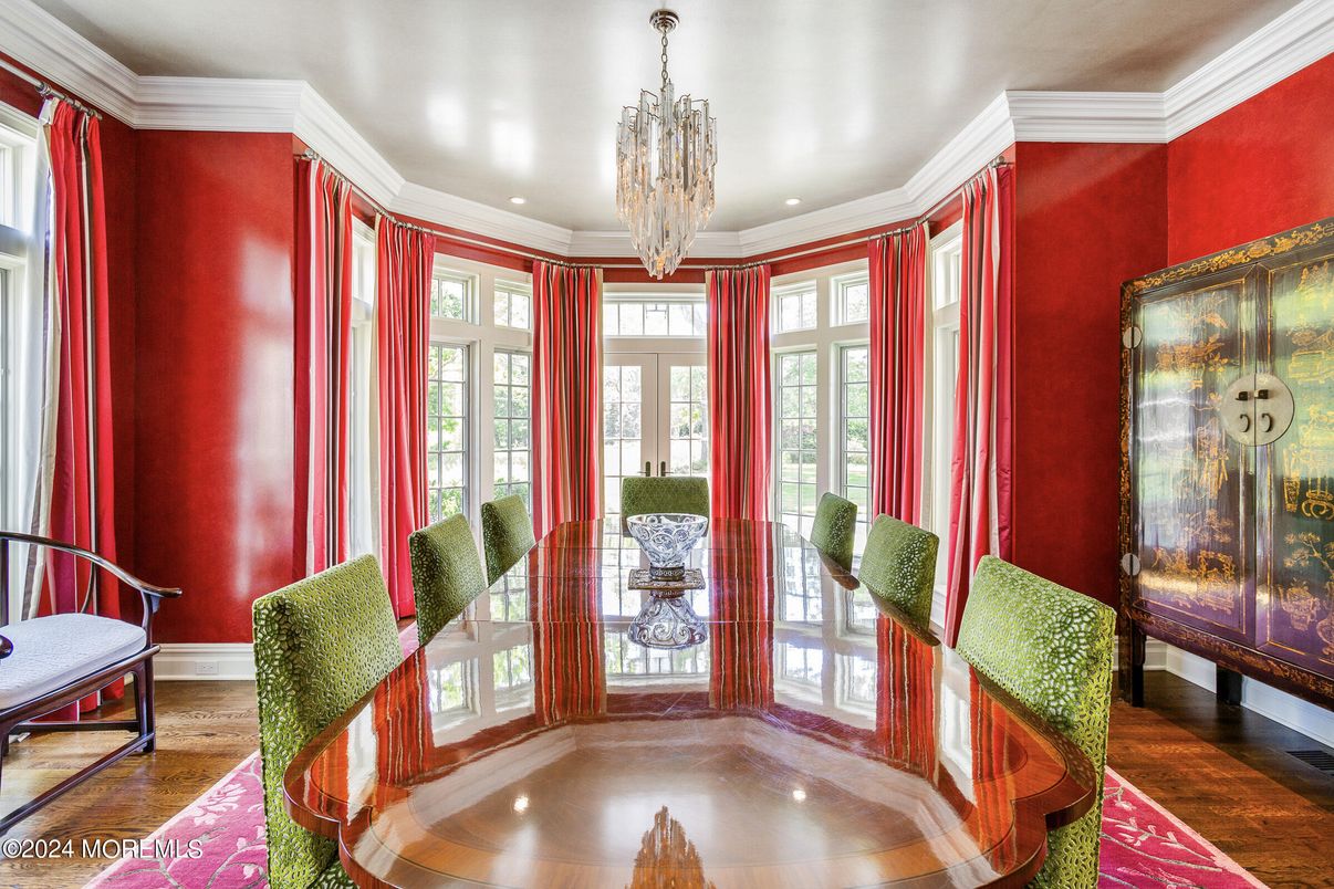 Chandelier, Interior, Recessed Lighting, Wood Texture Flooring