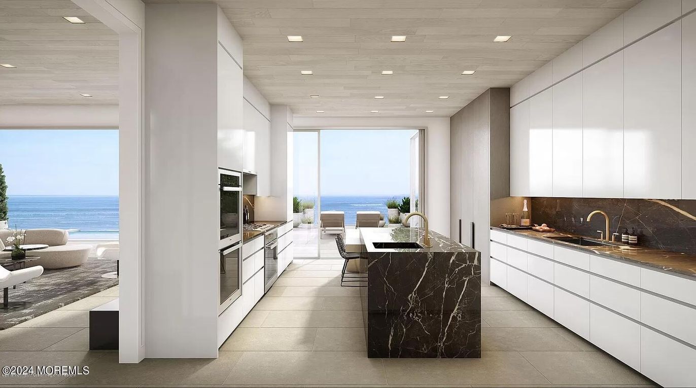 Interior, Kitchen, Recessed Lighting, Stainless Steel Appliances, Water