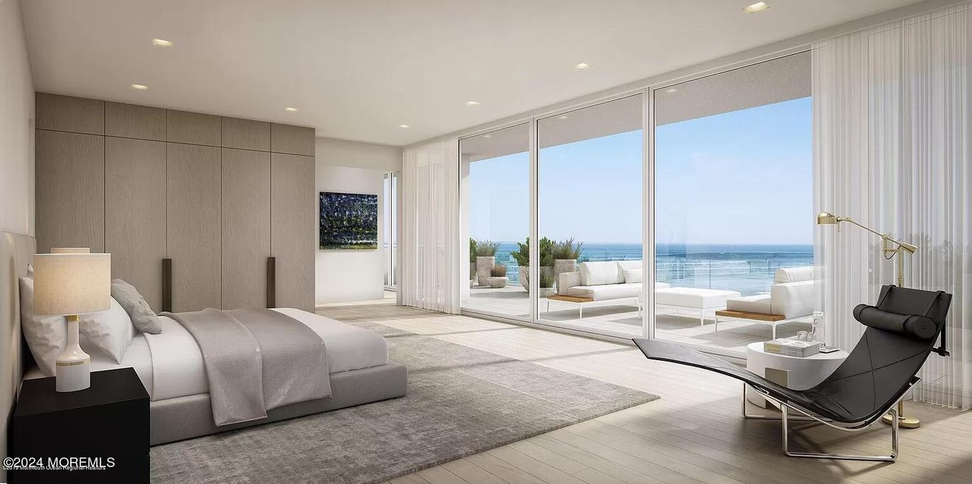 Bedroom, Interior, Recessed Lighting, Water, Wood Texture Flooring