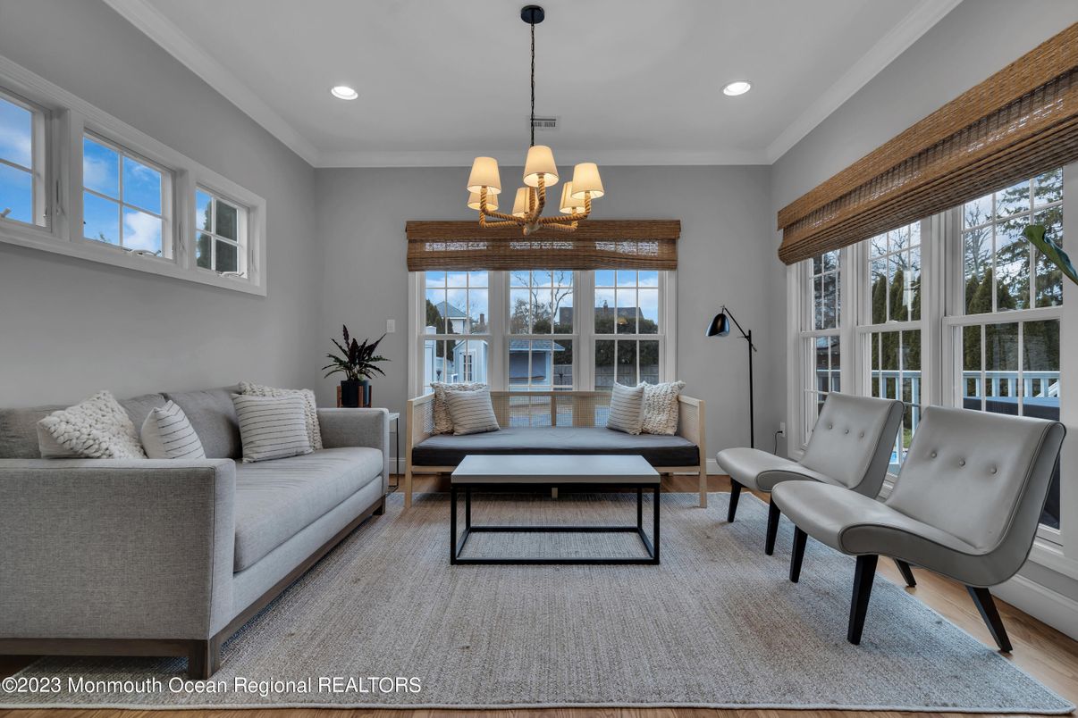 Chandelier, Interior, Living room, Recessed Lighting, Wood Texture Flooring