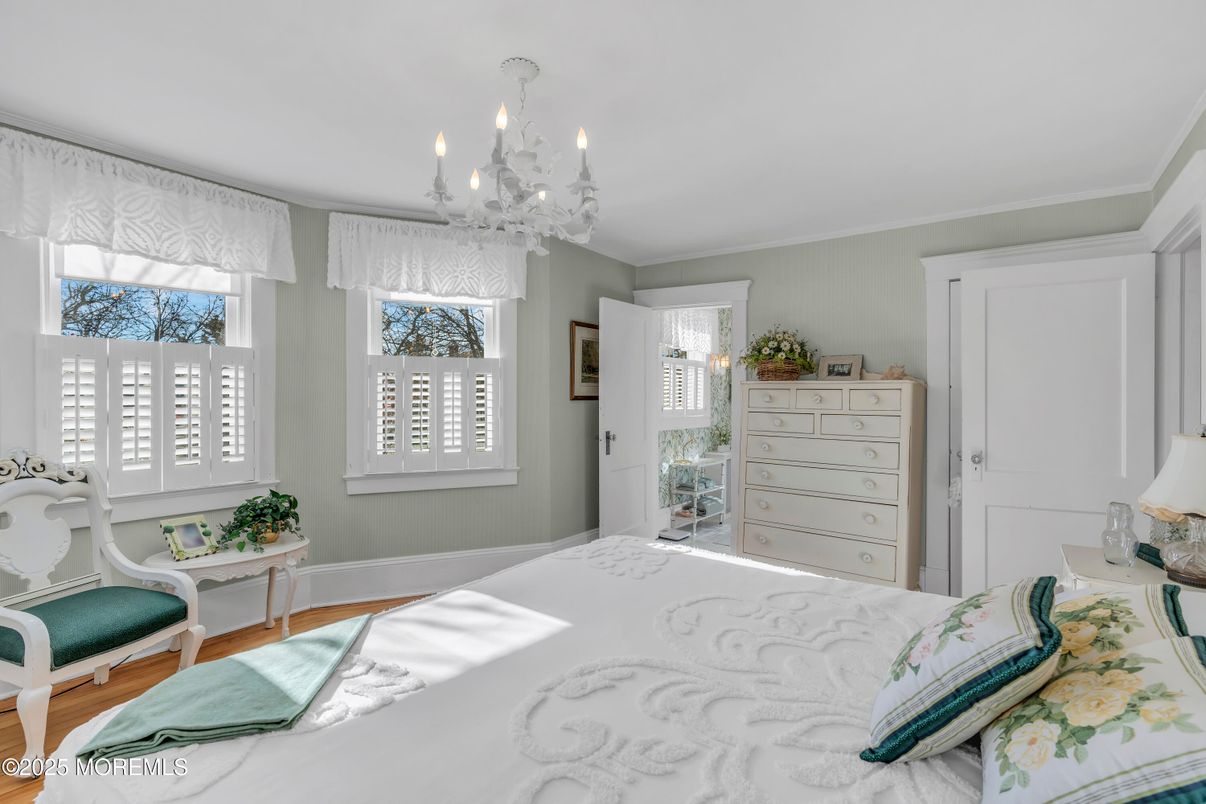 Bedroom, Chandelier, Interior, Wood Texture Flooring