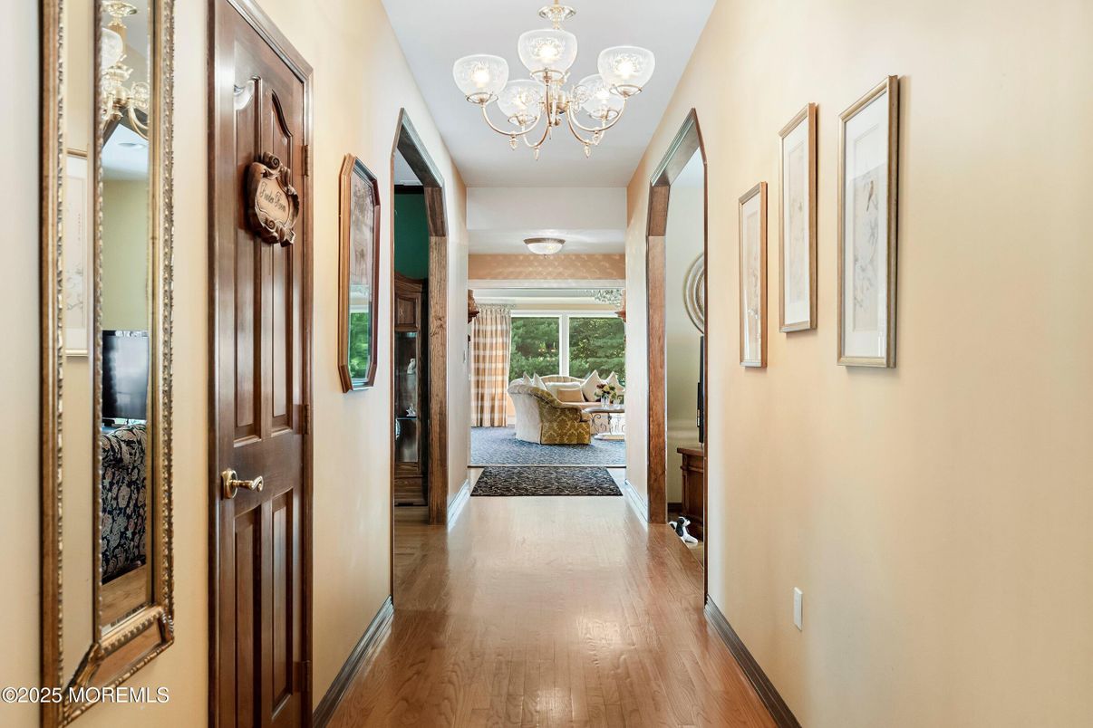 Chandelier, Interior, Wood Texture Flooring