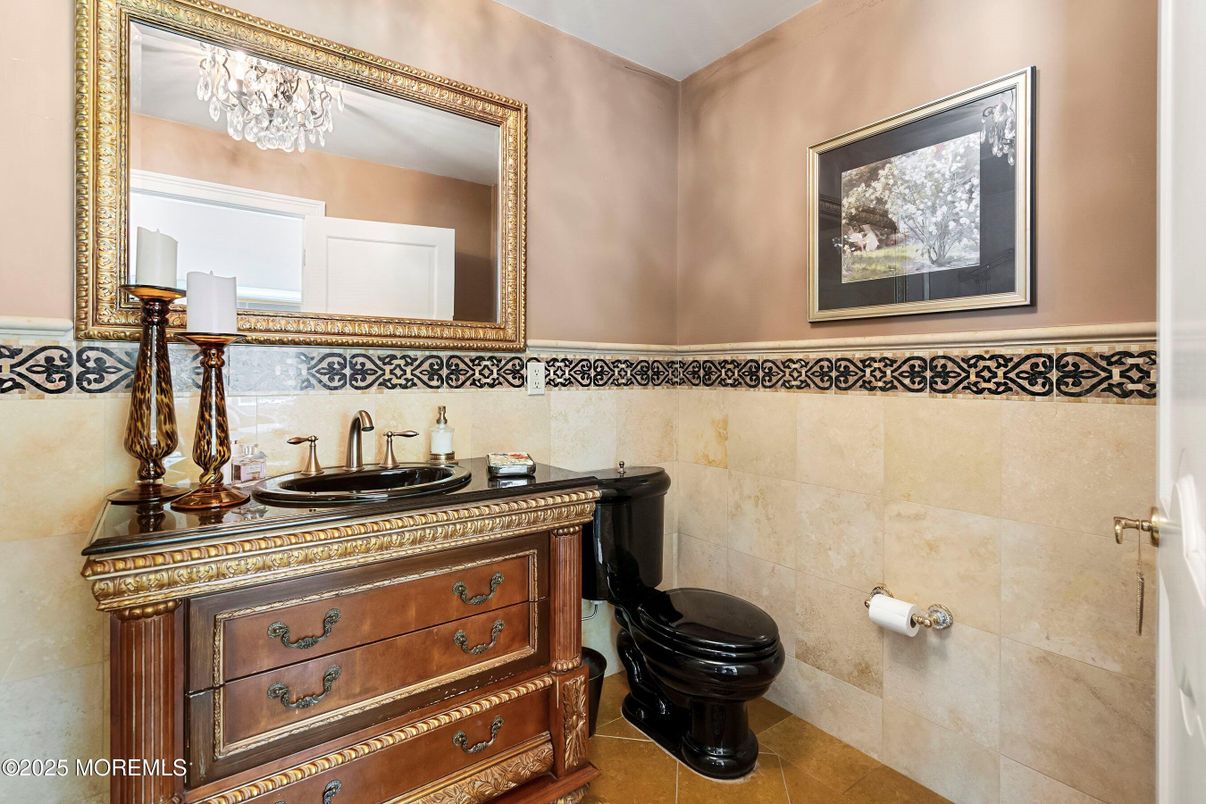 Bathroom, Chandelier, Interior