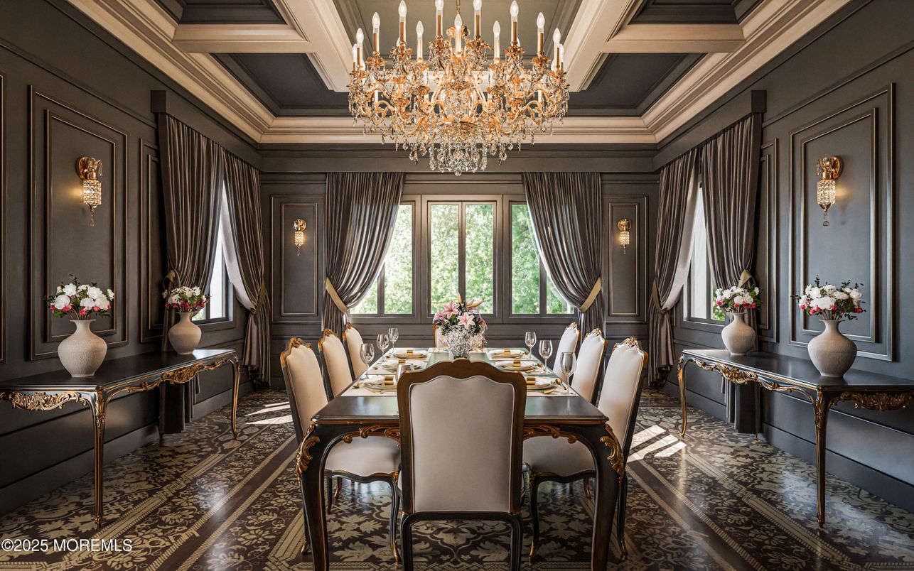 Chandelier, Dining room, Interior