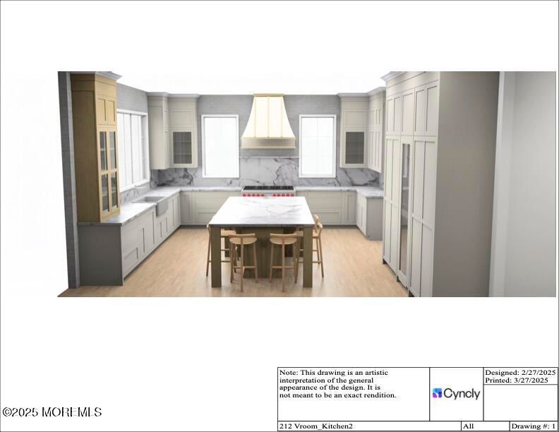 Interior, Kitchen, Wood Texture Flooring