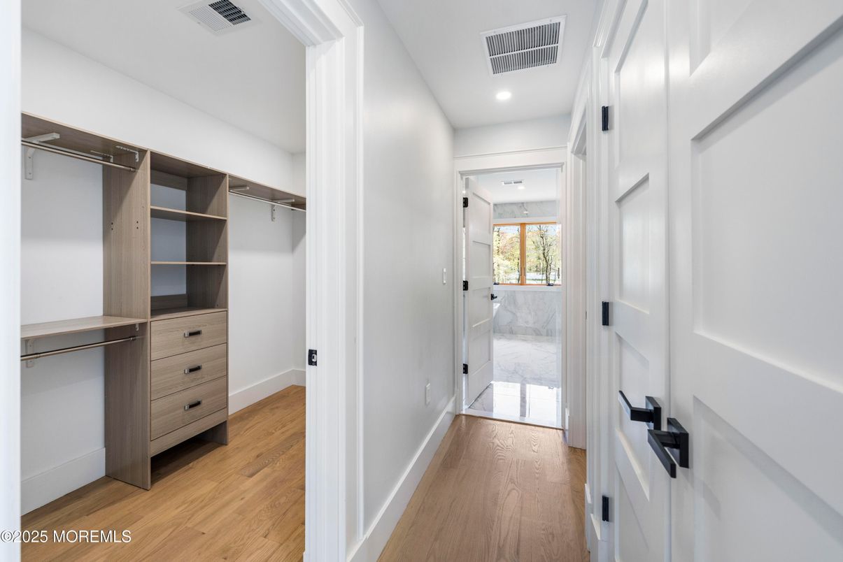 Interior, Marble, Recessed Lighting, Walk-in Closets, Wood Texture Flooring