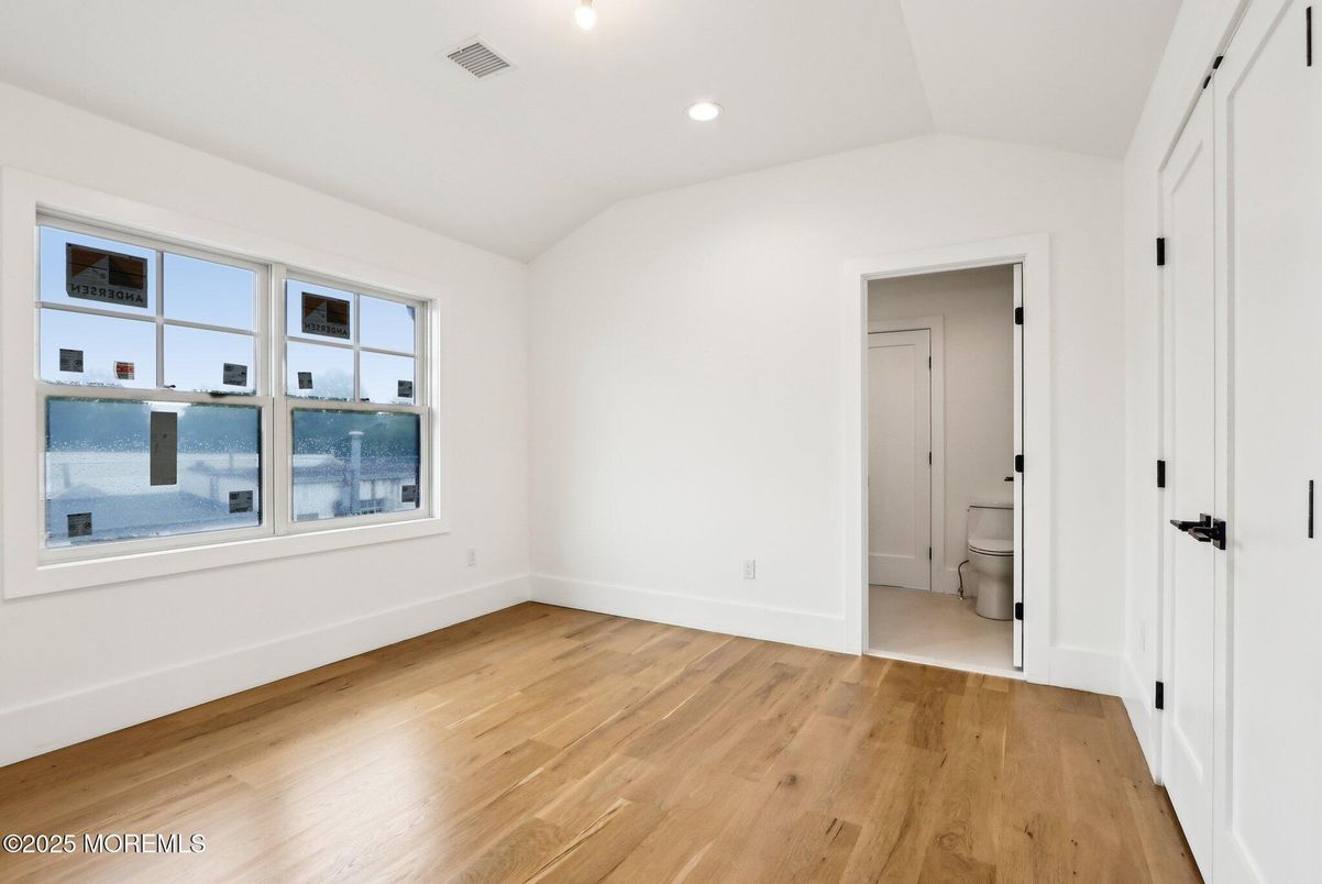 Bathroom, Empty room, Interior, Recessed Lighting, Wood Texture Flooring