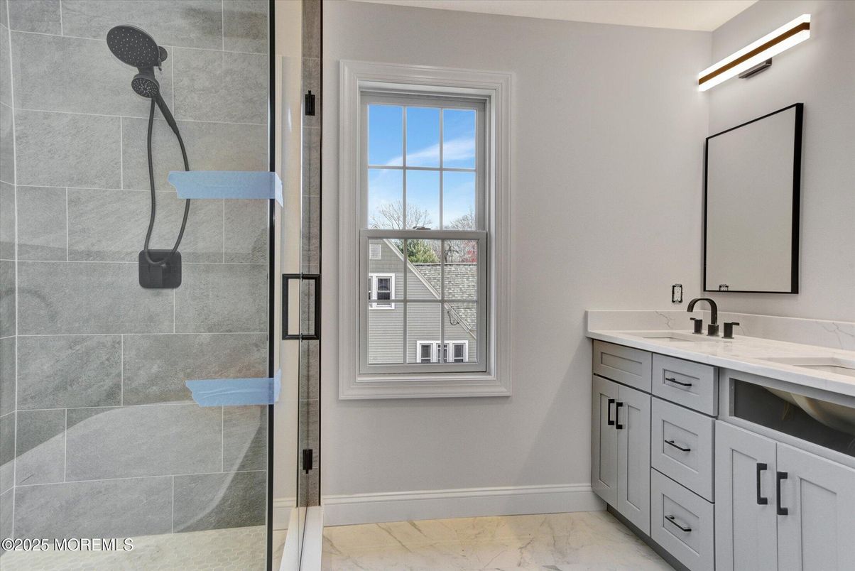 Bathroom, Glass Shower, Interior, Marble