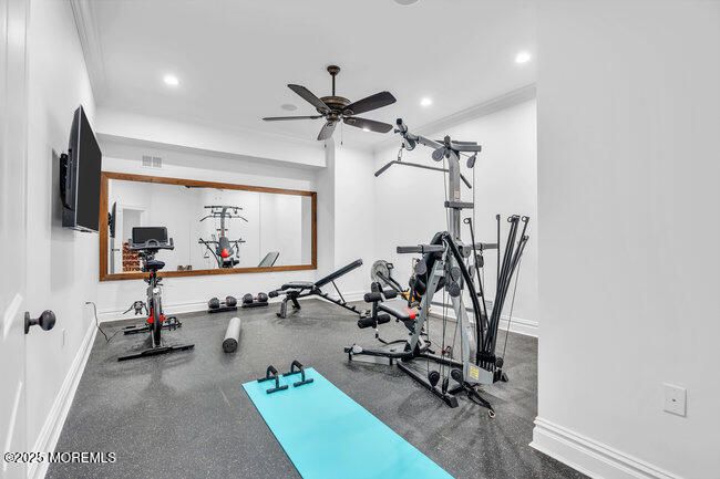 Fitness Equipment, Interior, Recessed Lighting