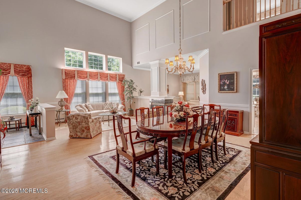 Chandelier, Dining room, Interior, Living room, Wood Texture Flooring