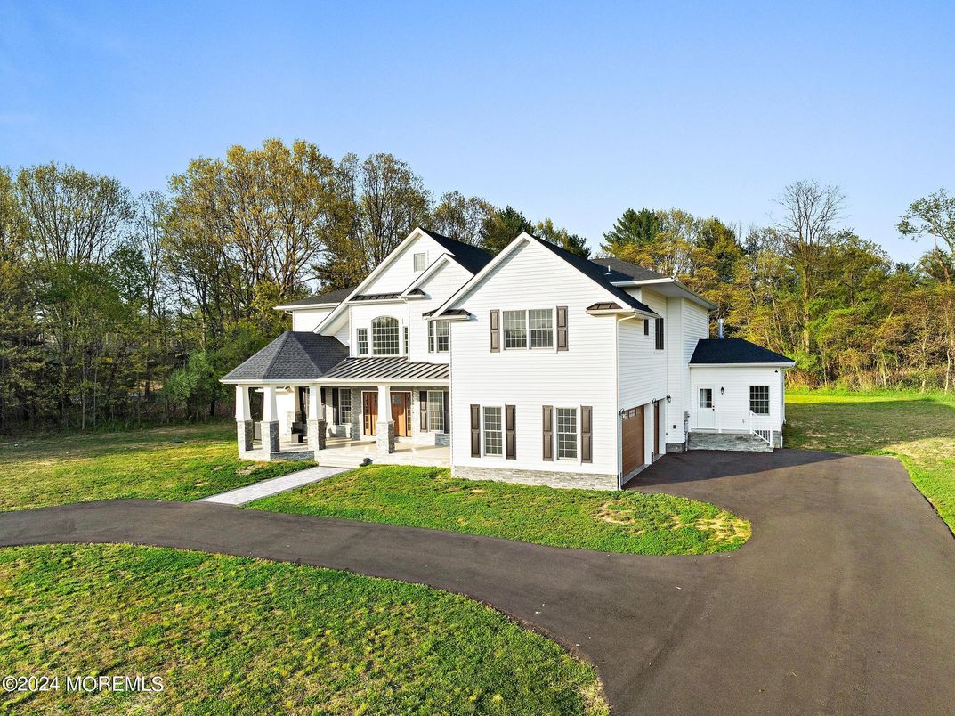 Attached, Backyard, Exterior, Facade, Farmhouse