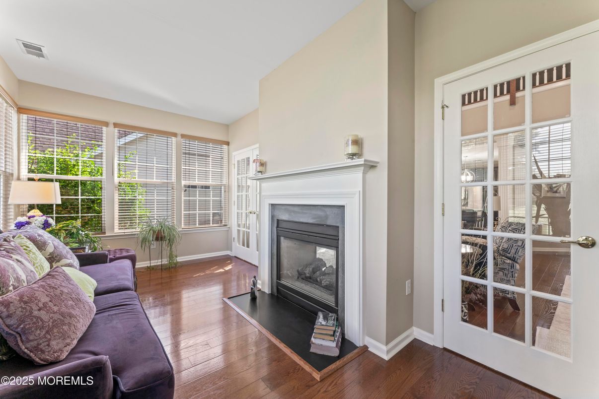 Fireplace, Interior, Wood Texture Flooring