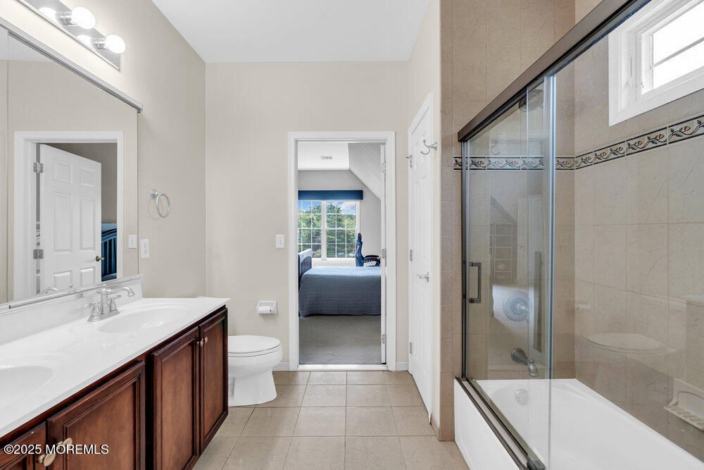 Bathroom, Dual Sink Vanities, Glass Shower, Interior