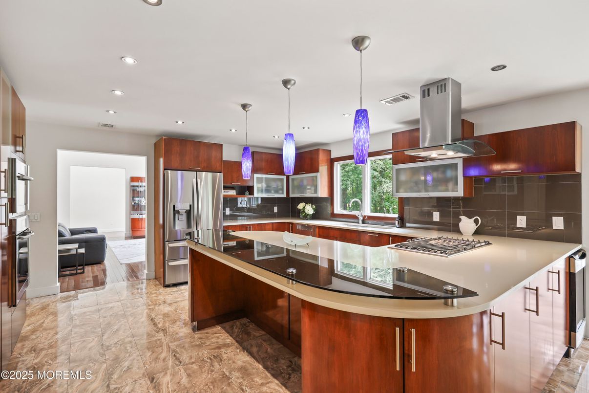 Interior, Kitchen, Pendant Lights, Recessed Lighting, Stainless Steel Appliances