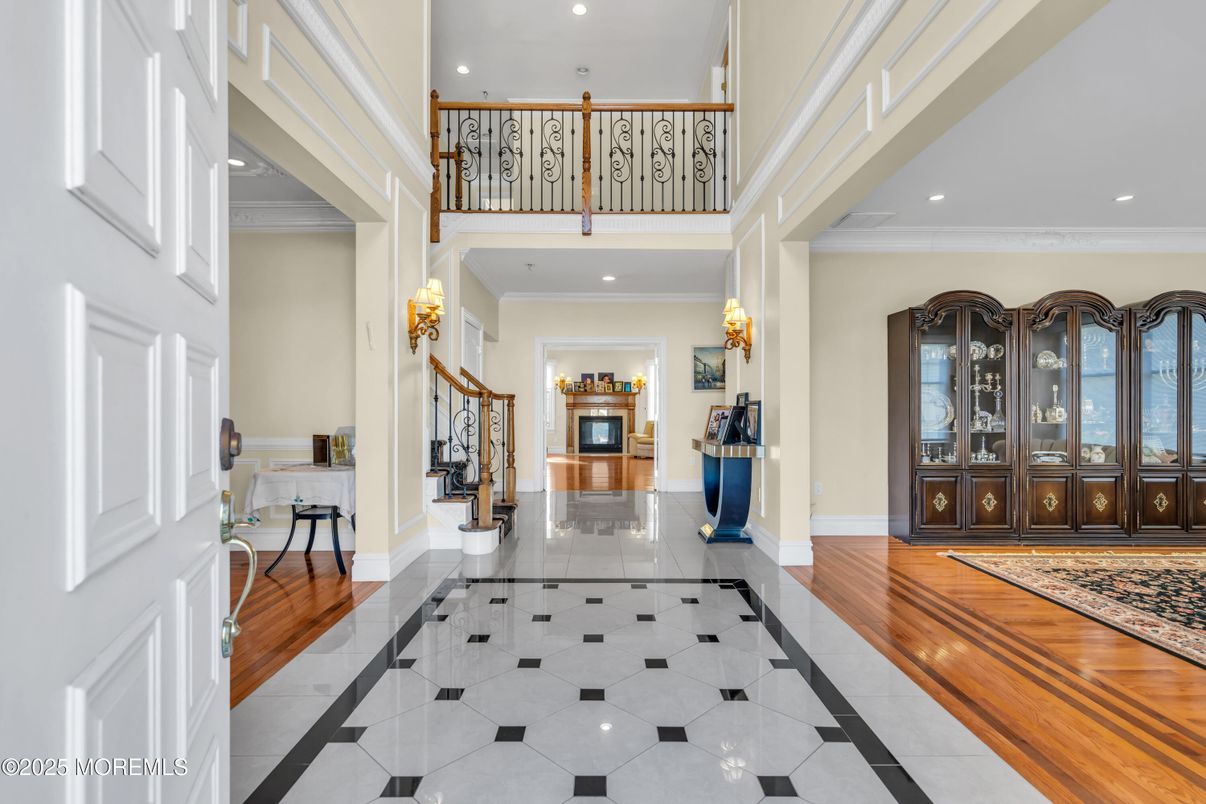 Fireplace, Interior, Recessed Lighting, Wood Texture Flooring