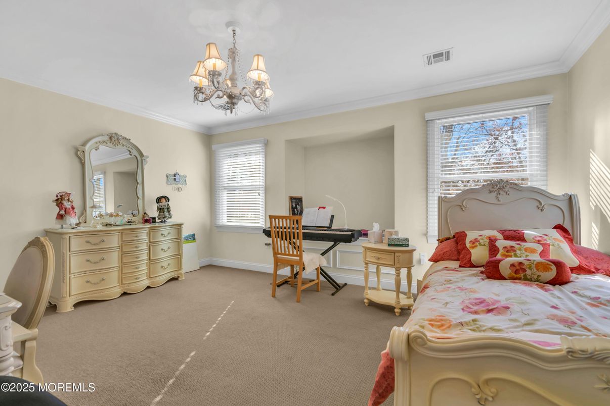Bedroom, Chandelier, Home Office, Interior