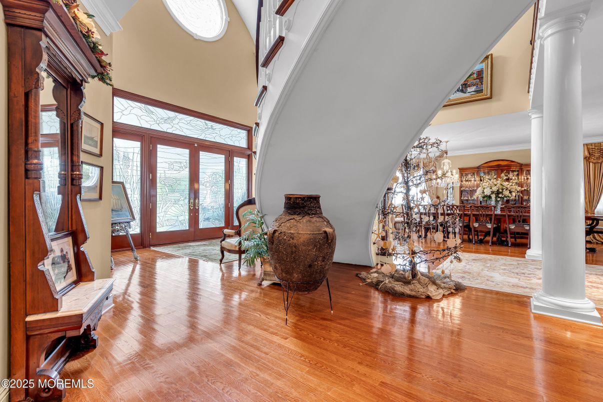 Chandelier, Interior, Wood Texture Flooring