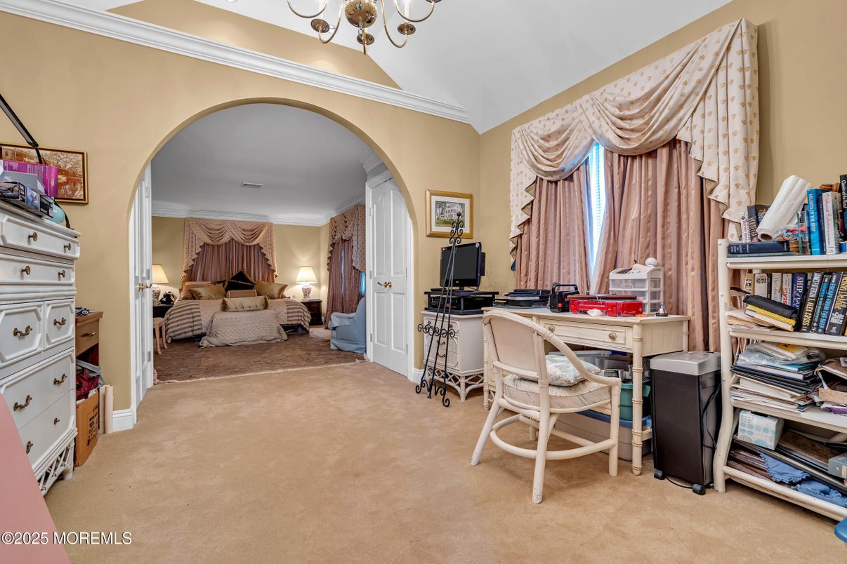 Bedroom, Chandelier, Home Office, Interior