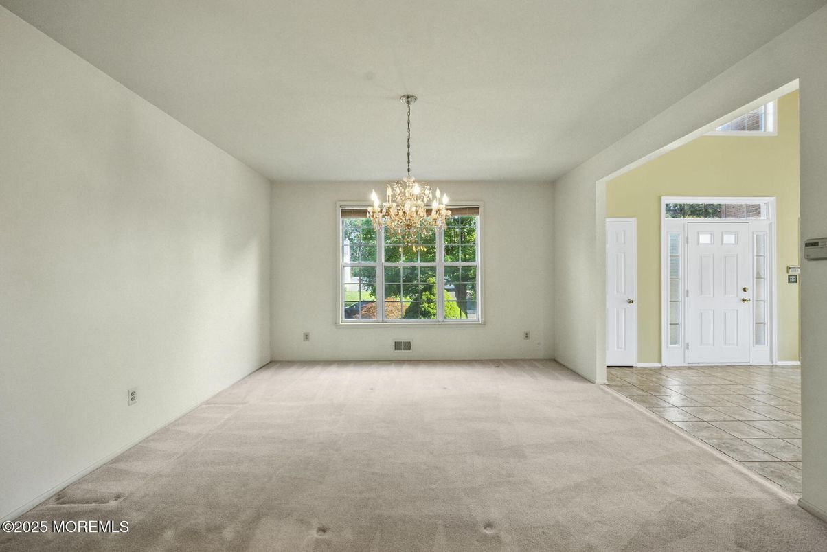 Chandelier, Empty room, Interior