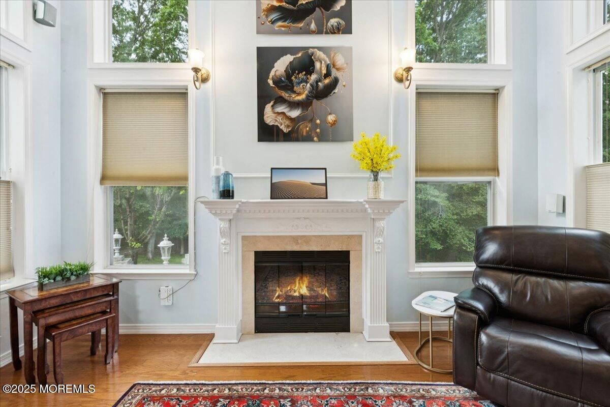 Fireplace, Interior, Wood Texture Flooring