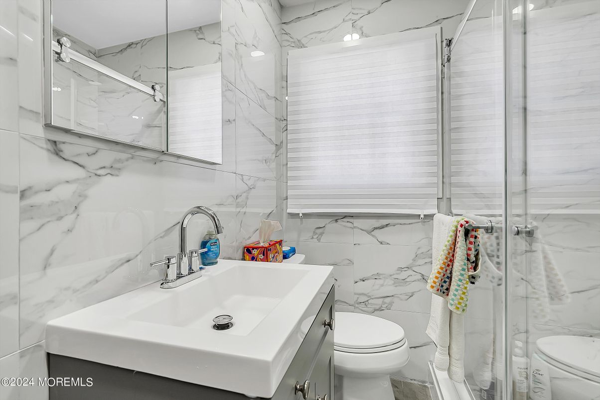 Bathroom, Glass Shower, Interior, Marble Walls