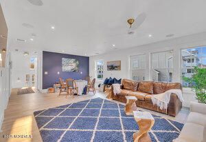 Dining room, Interior, Living room, Recessed Lighting, Wood Texture Flooring