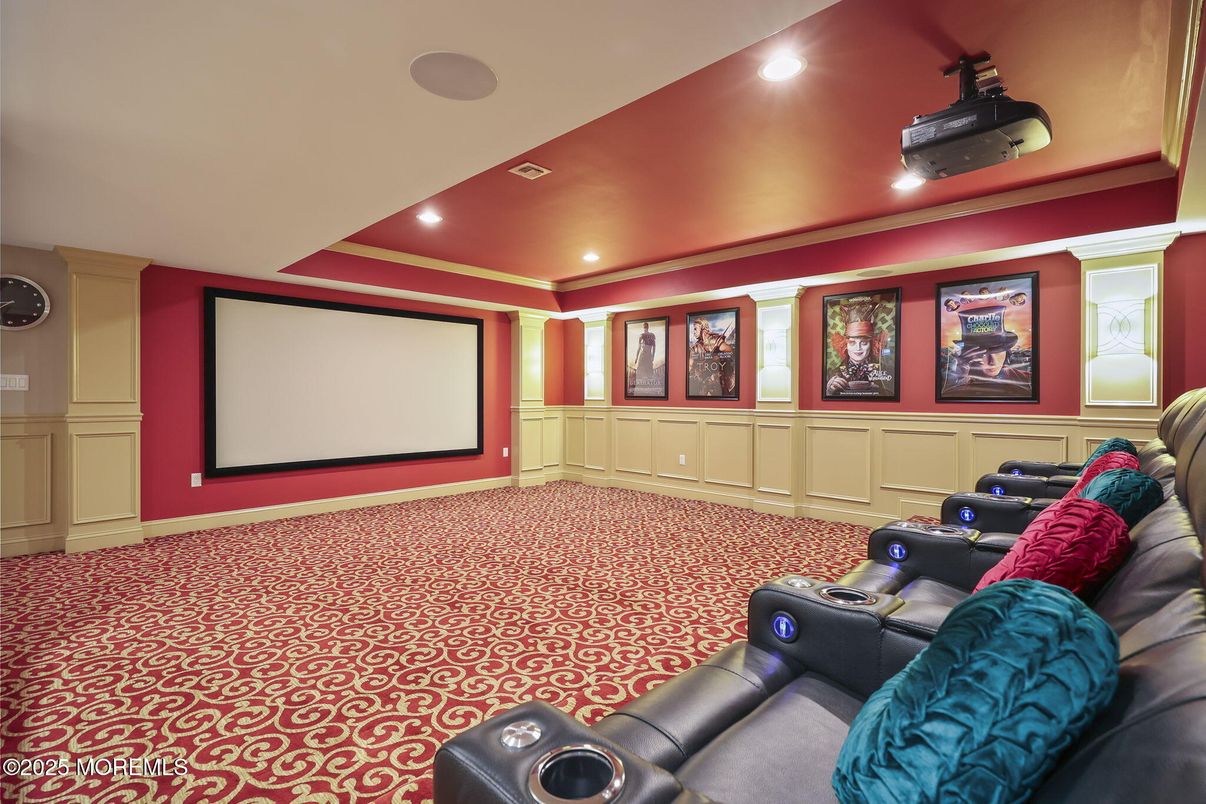 Home Theatre Room, Interior, Projection Screen, Recessed Lighting, Theatre Room