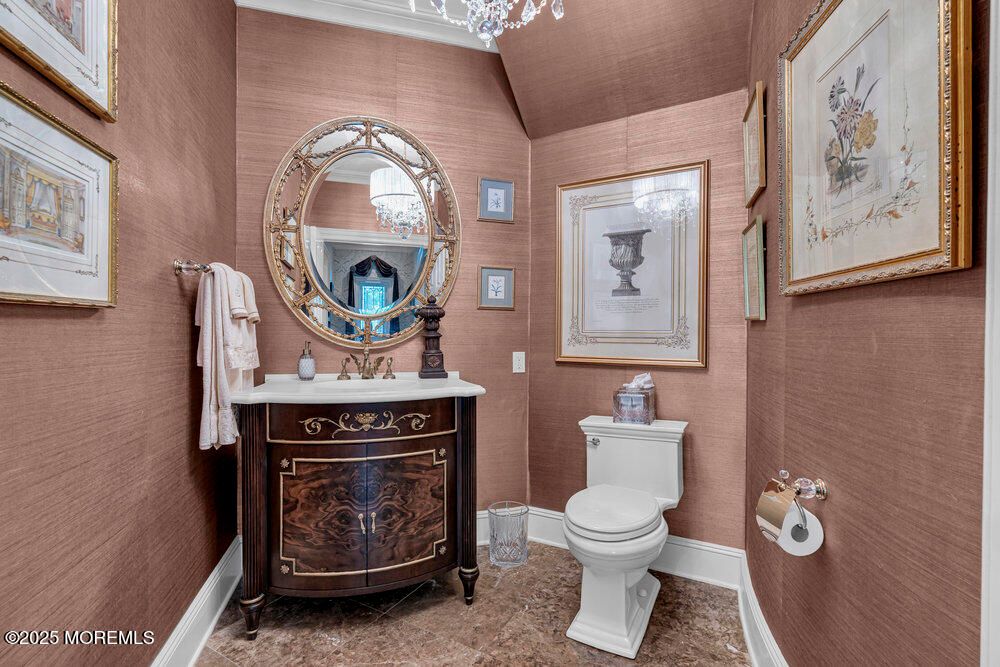 Bathroom, Chandelier, Interior