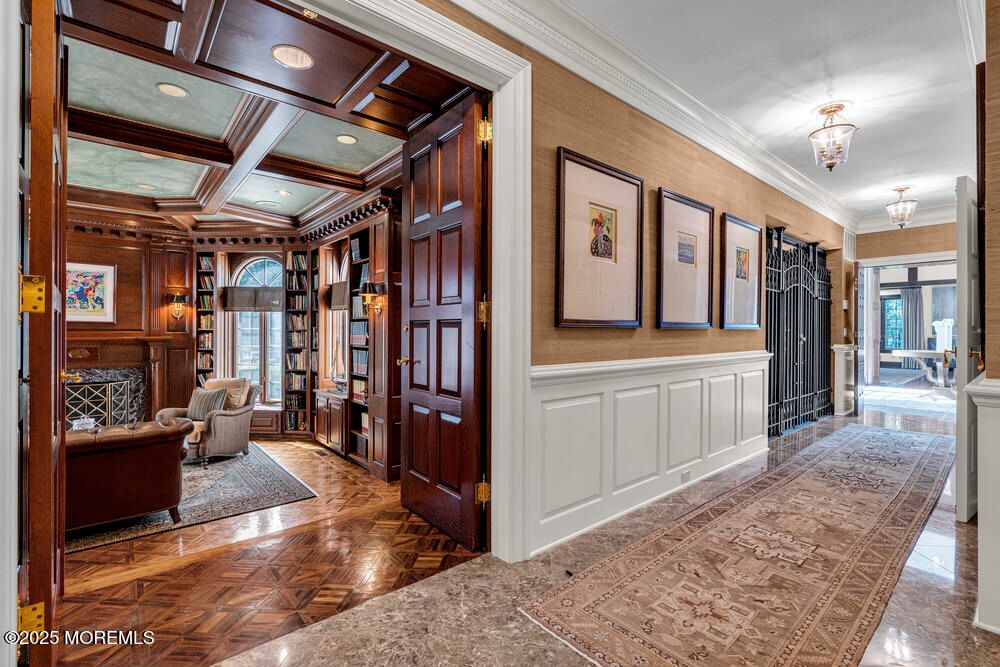 Fireplace, Interior, Recessed Lighting, Wooden Beams, Wooden Ceilings, Wood Texture Flooring, Wooden Walls