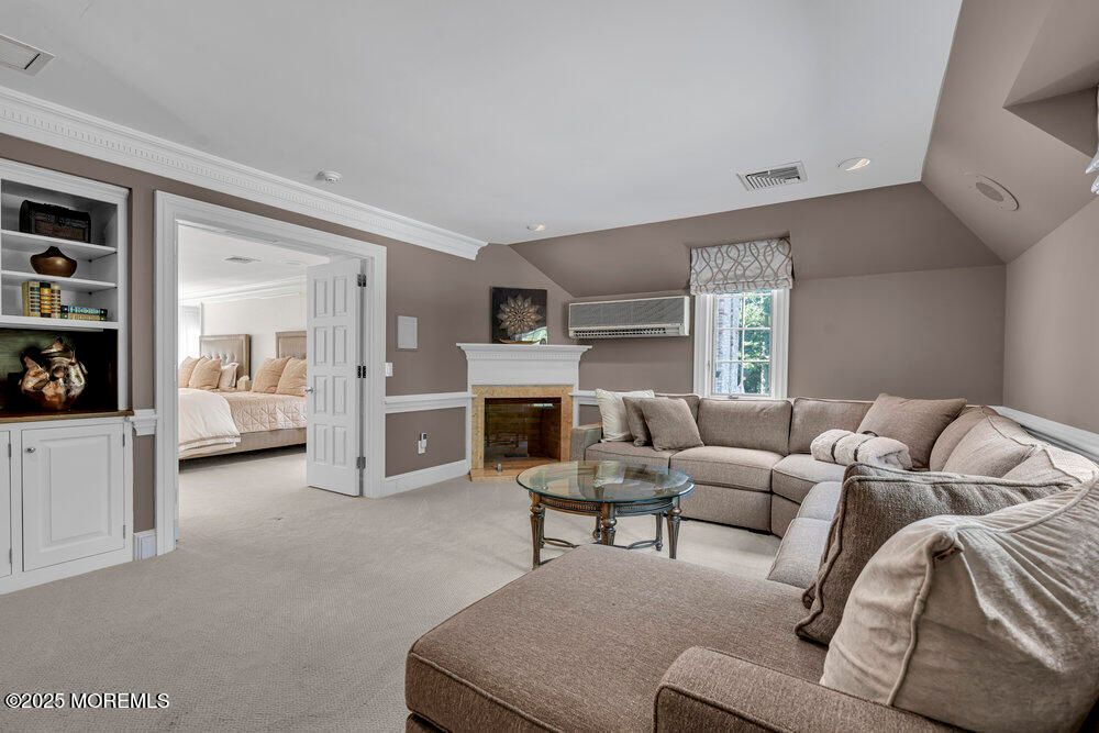 Bedroom, Fireplace, Interior, Living room, Recessed Lighting