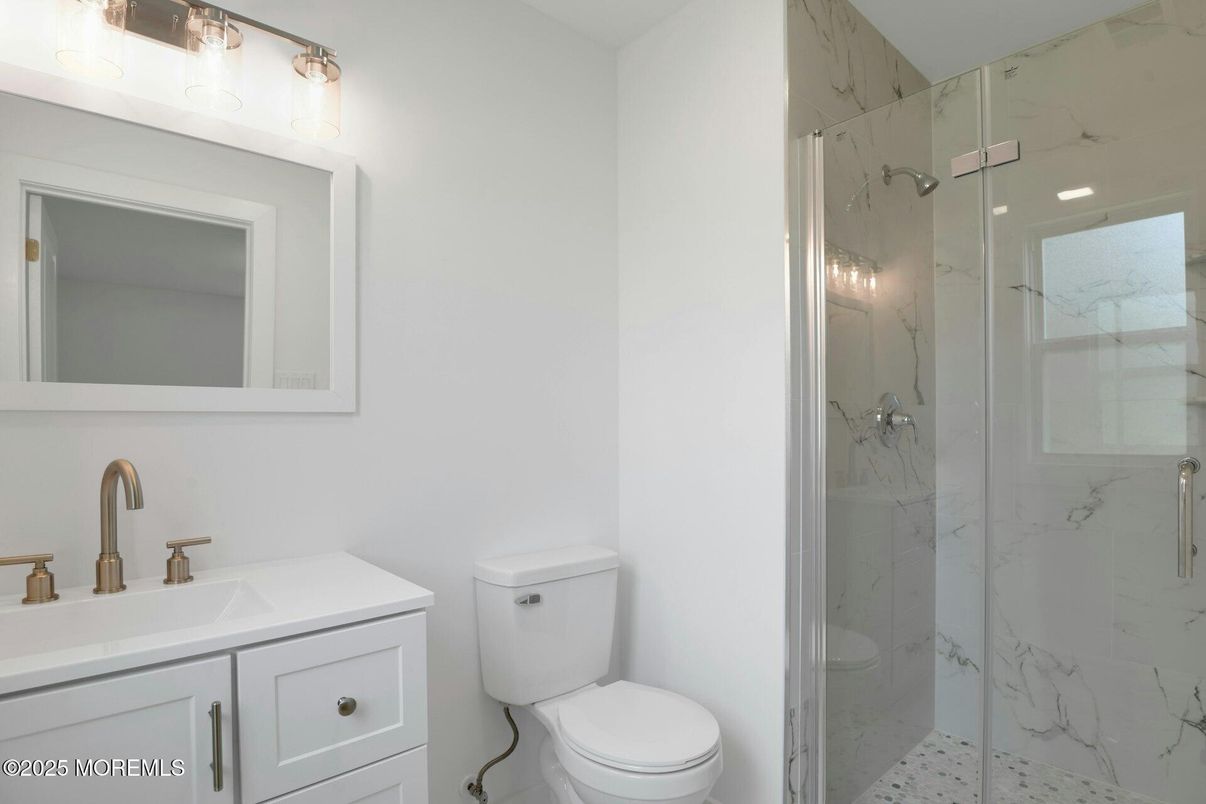 Bathroom, Glass Shower, Interior, Marble Walls