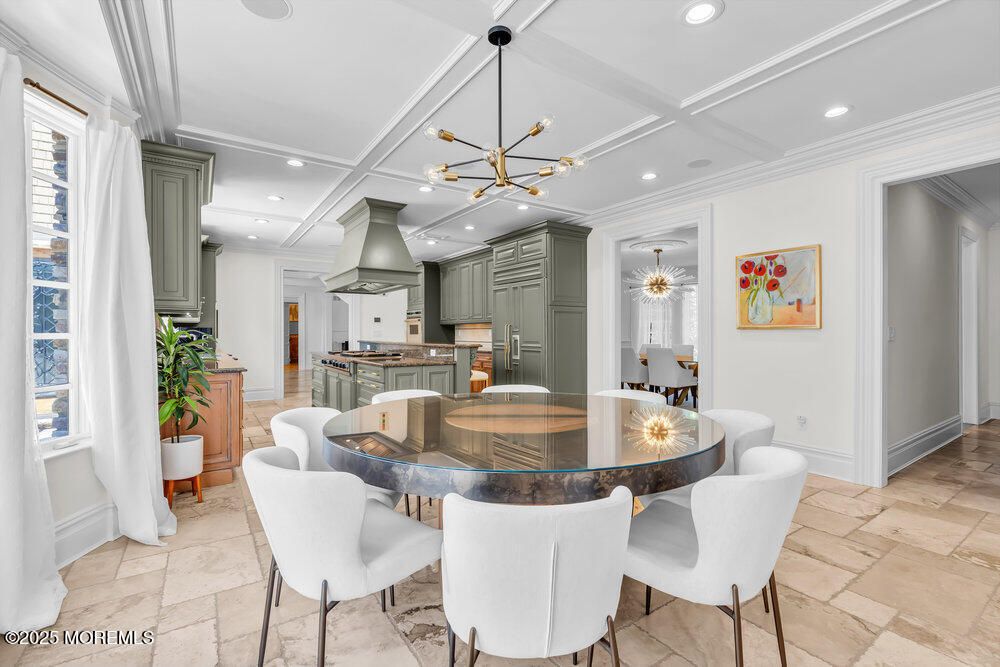 Dining room, Interior, Kitchen, Pendant Lights, Recessed Lighting, Stainless Steel Appliances