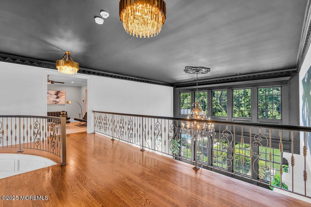 Chandelier, Interior, Wood Texture Flooring