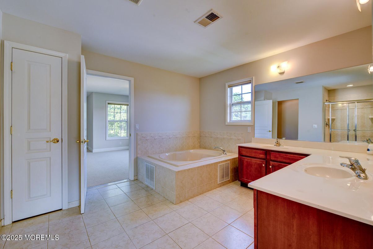 Bathroom, Dual Sink Vanities, Glass Shower, Interior