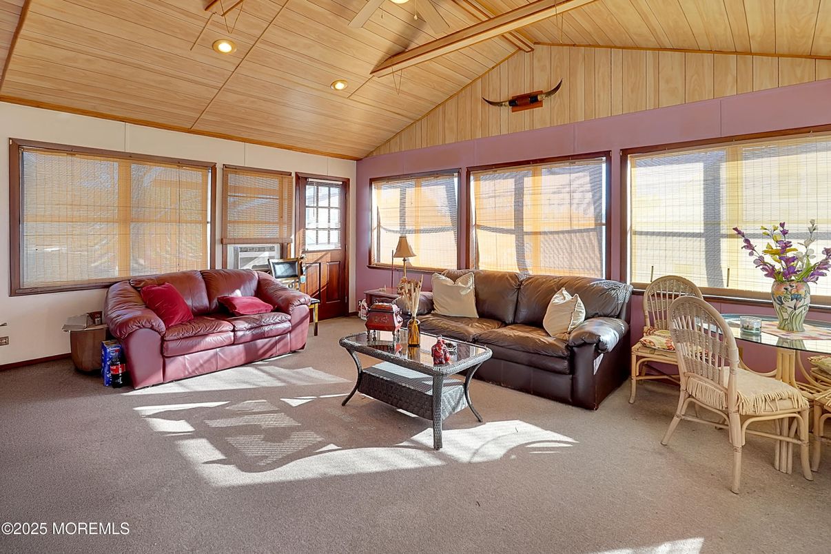 Interior, Living room, Recessed Lighting, Wooden Ceilings