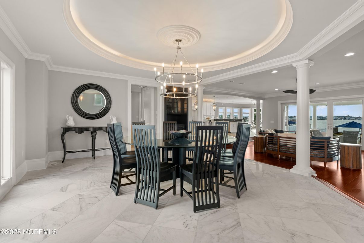Chandelier, Dining room, Interior, Living room, Marble, Pendant Lights, Recessed Lighting, Water