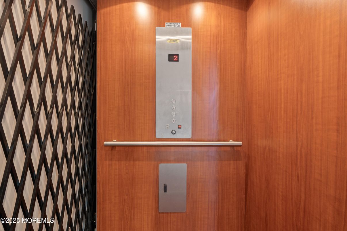 Elevator, Interior, Wooden Walls