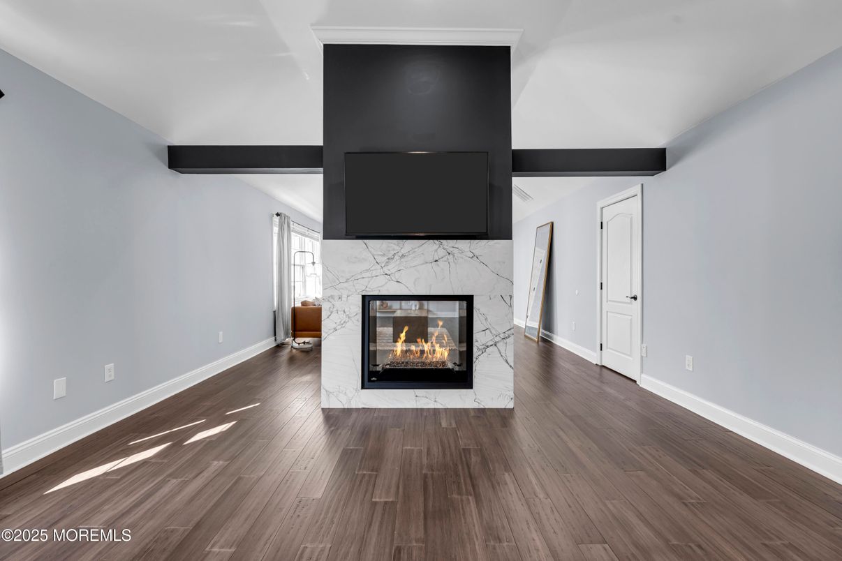 Fireplace, Interior, Wood Texture Flooring