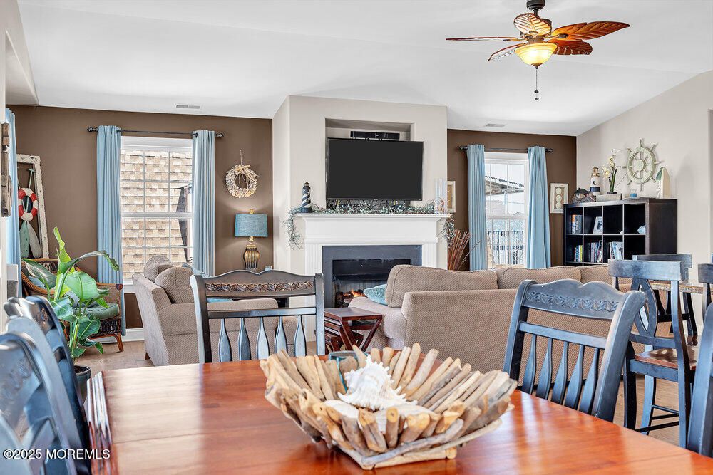 Dining room, Fireplace, Interior, Living room