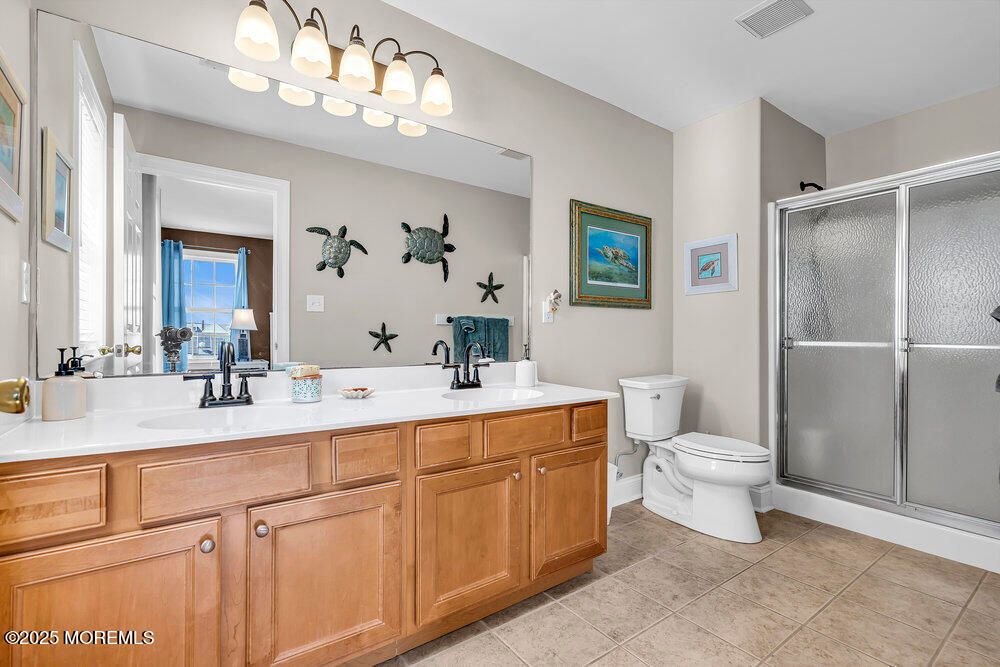 Bathroom, Dual Sink Vanities, Glass Shower, Interior