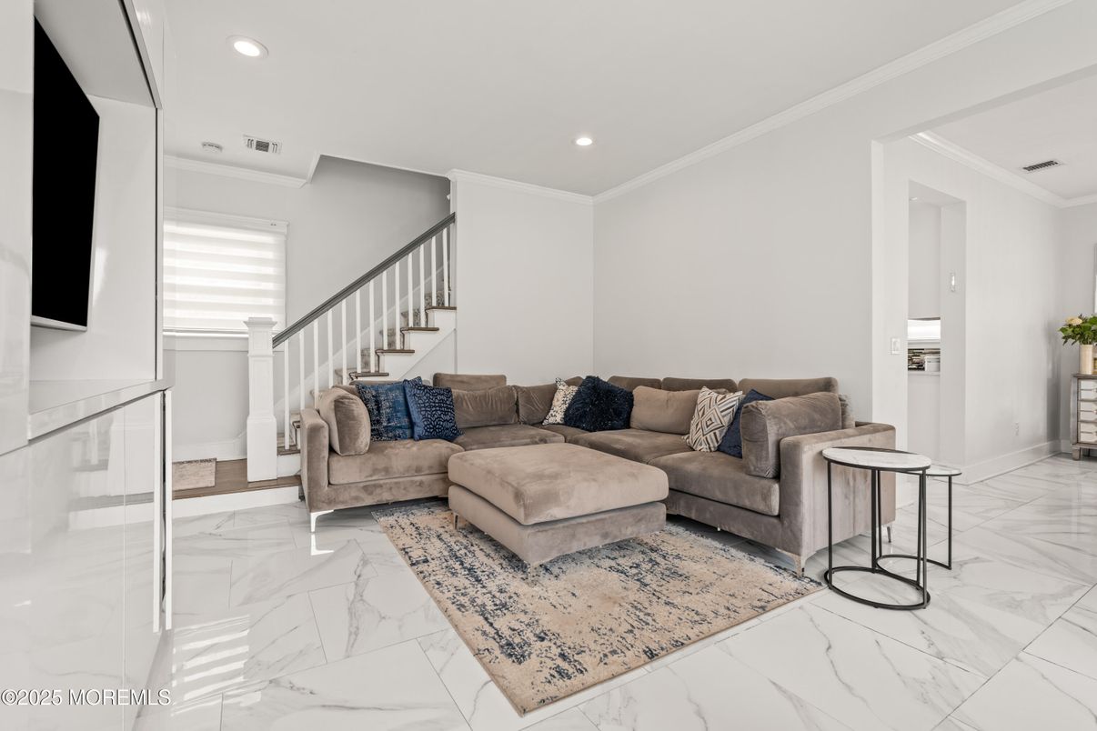 Interior, Living room, Marble, Recessed Lighting