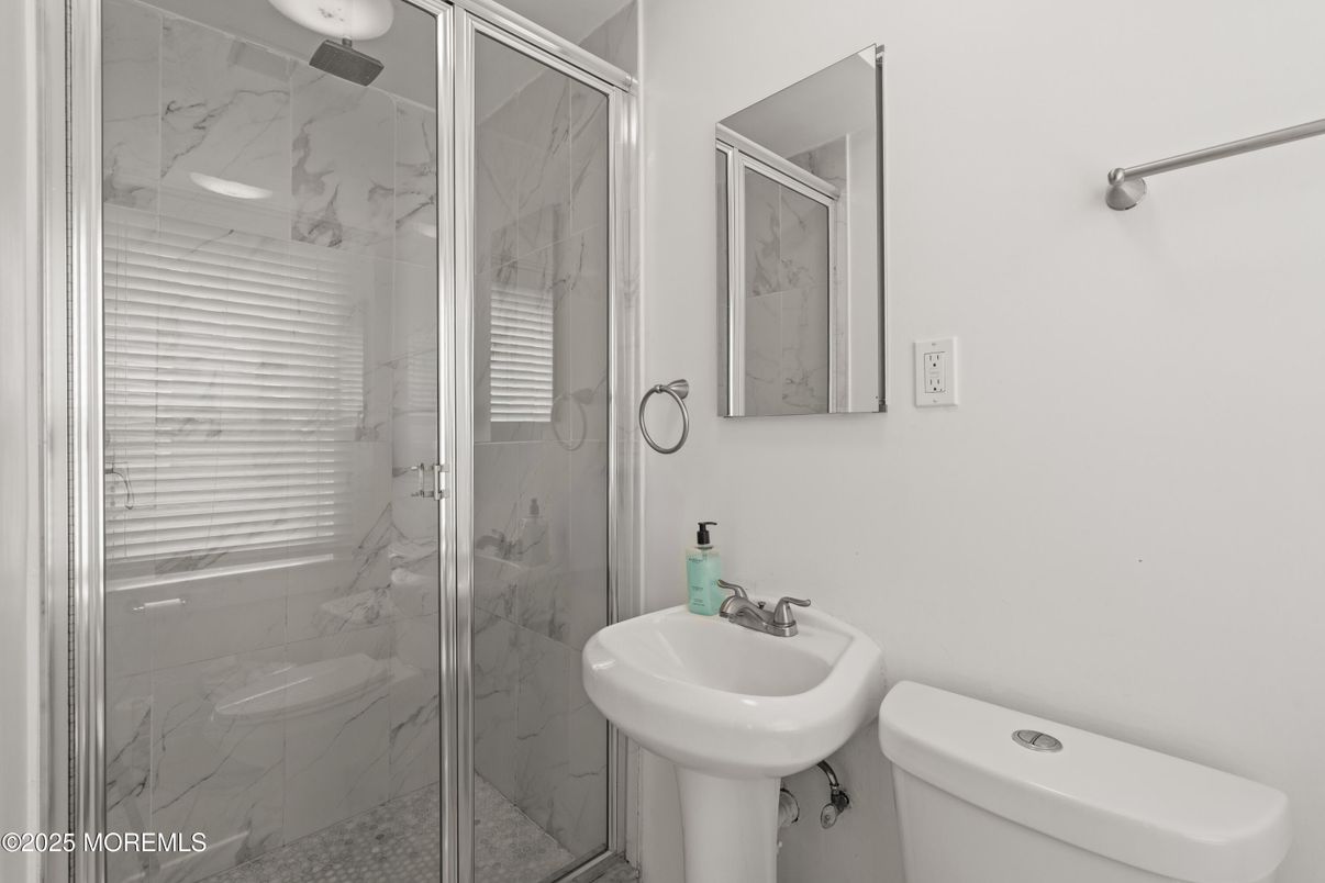 Bathroom, Glass Shower, Interior, Marble Walls