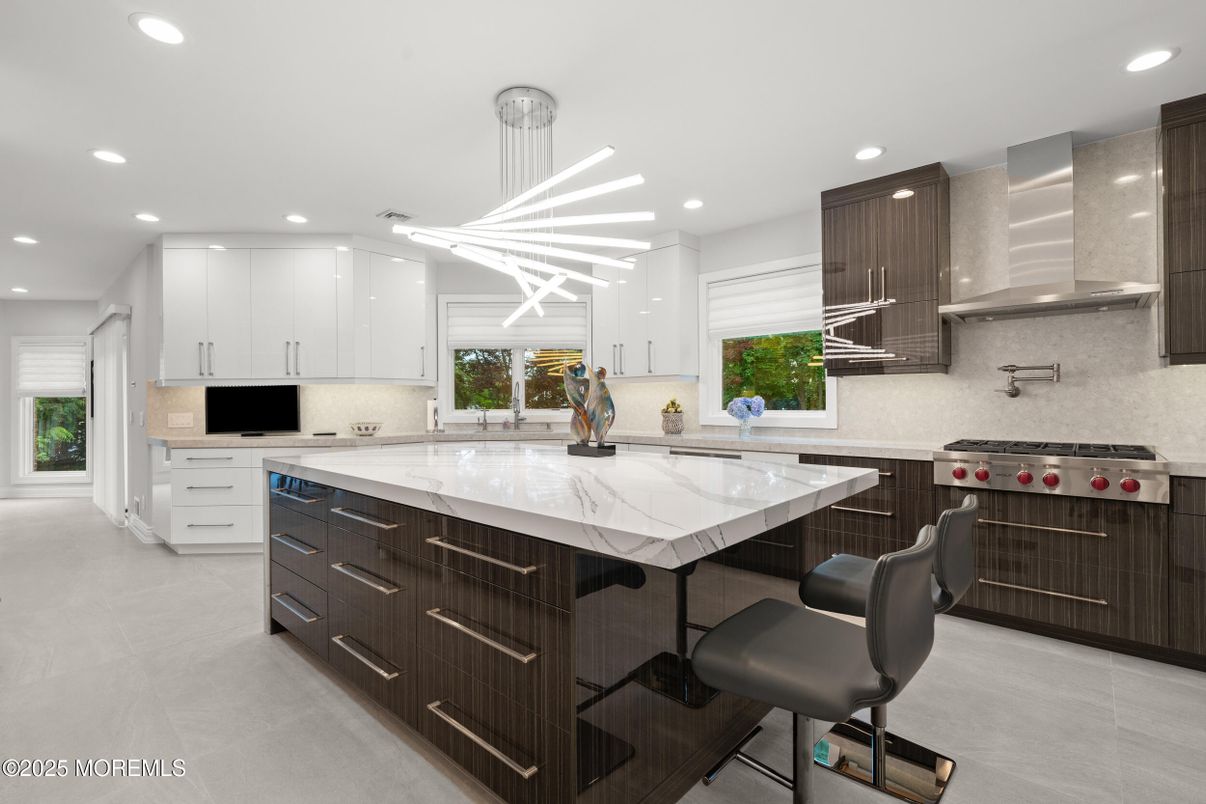 Interior, Kitchen, Pendant Lights, Recessed Lighting, Stainless Steel Appliances